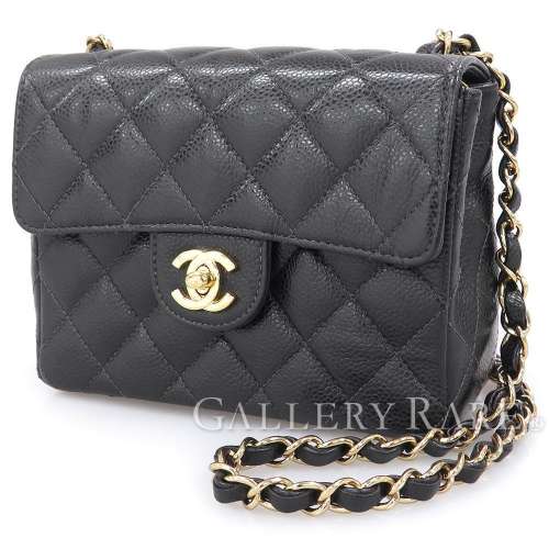 CHANEL Chain Shoulder Bag Mini Matelasse Caviar A35200 France Authentic 4187233 Hot Deal in US.